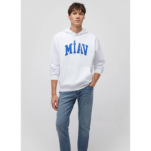 Miav Baskılı Kapüşonlu Sweatshirt